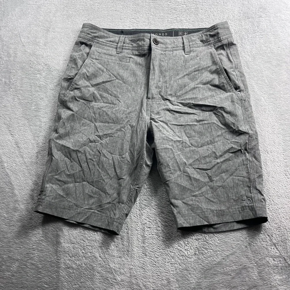 7 Diamonds Velocity Performance Shorts Mens 30 Heather Grey Stretch Golf Casual